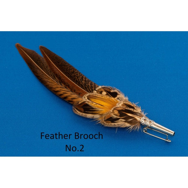 Feather Brooch Pin/Hat Mount - Hen Pheasant