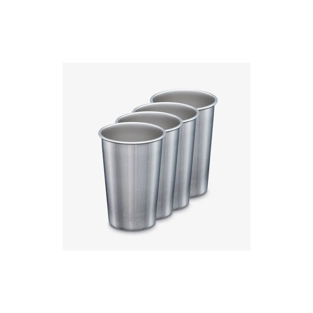 Stainless Steel Pint Cups 16oz - 4 Pack (473ml)