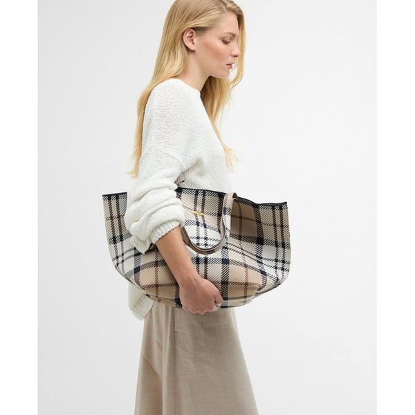 Layla Tartan Large Tote Bag - Rosewood Tartan