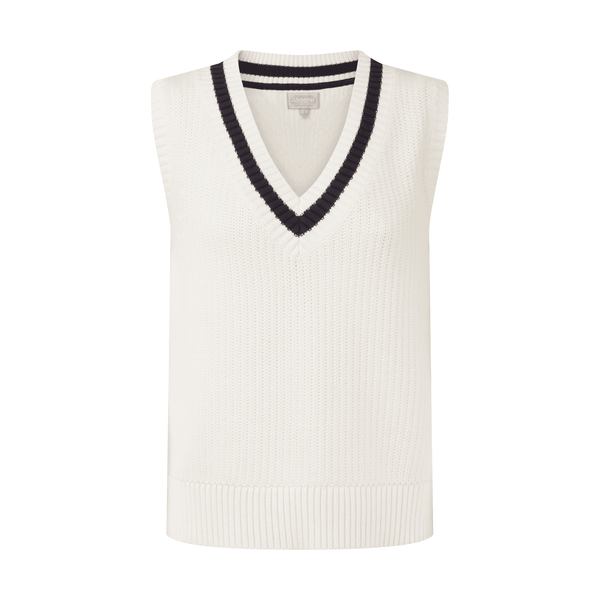Hambledon Vest - Soft White/Navy