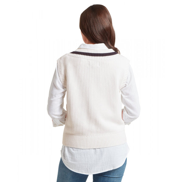 Hambledon Vest - Soft White/Navy