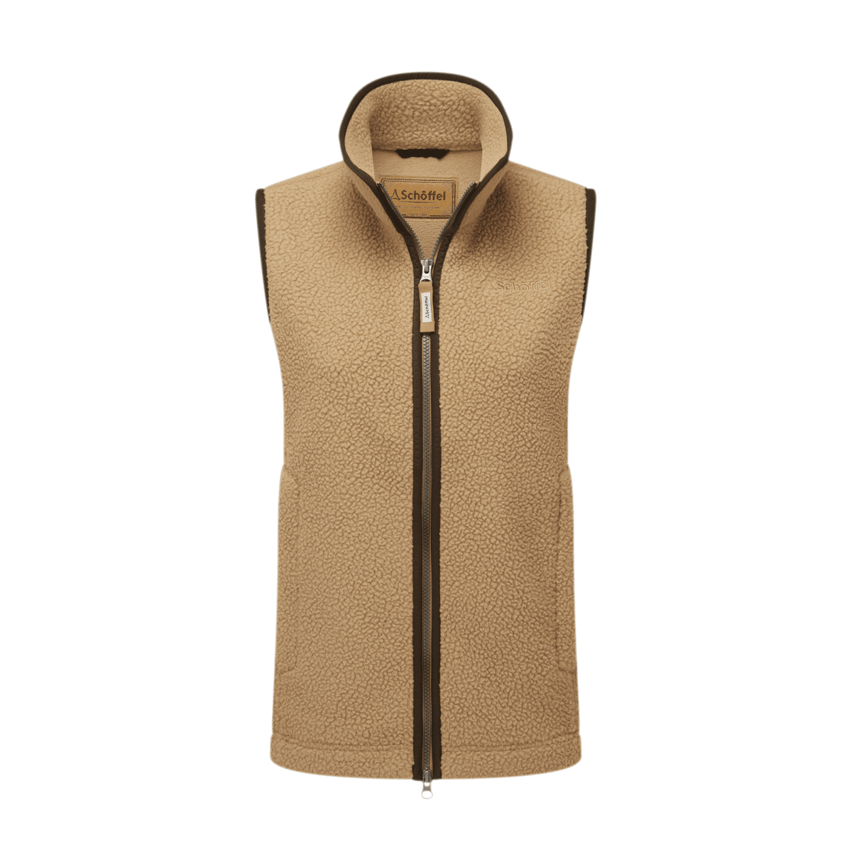 Lyndon Retro Fleece Gilet - Tan