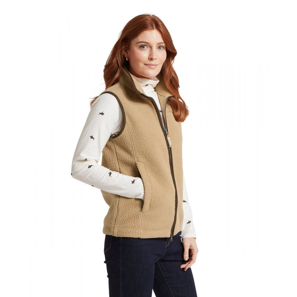 Lyndon Retro Fleece Gilet - Tan