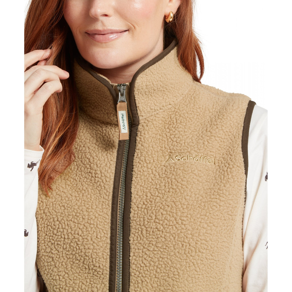 Lyndon Retro Fleece Gilet - Tan