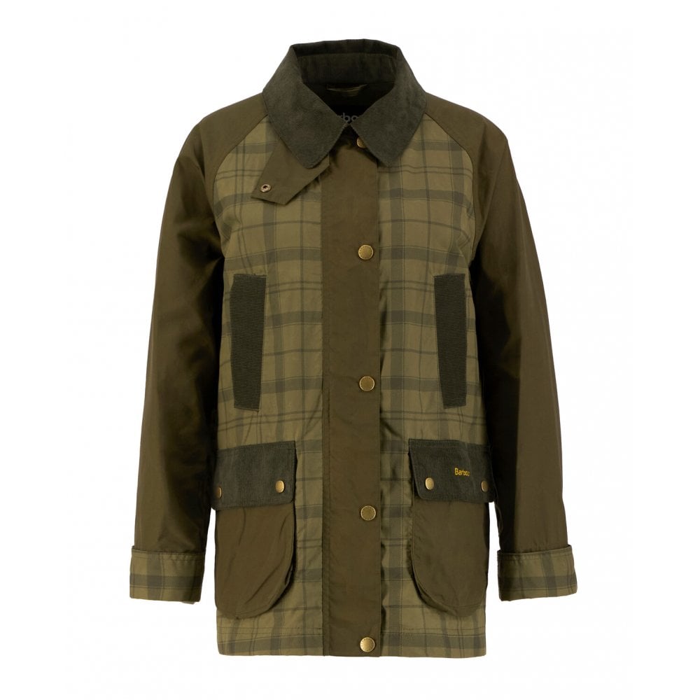 Modern Tartan Beadnell Casual Jacket - Dusky Green Tartan/Highland Olive