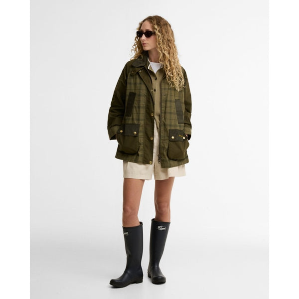 Modern Tartan Beadnell Casual Jacket - Dusky Green Tartan/Highland Olive