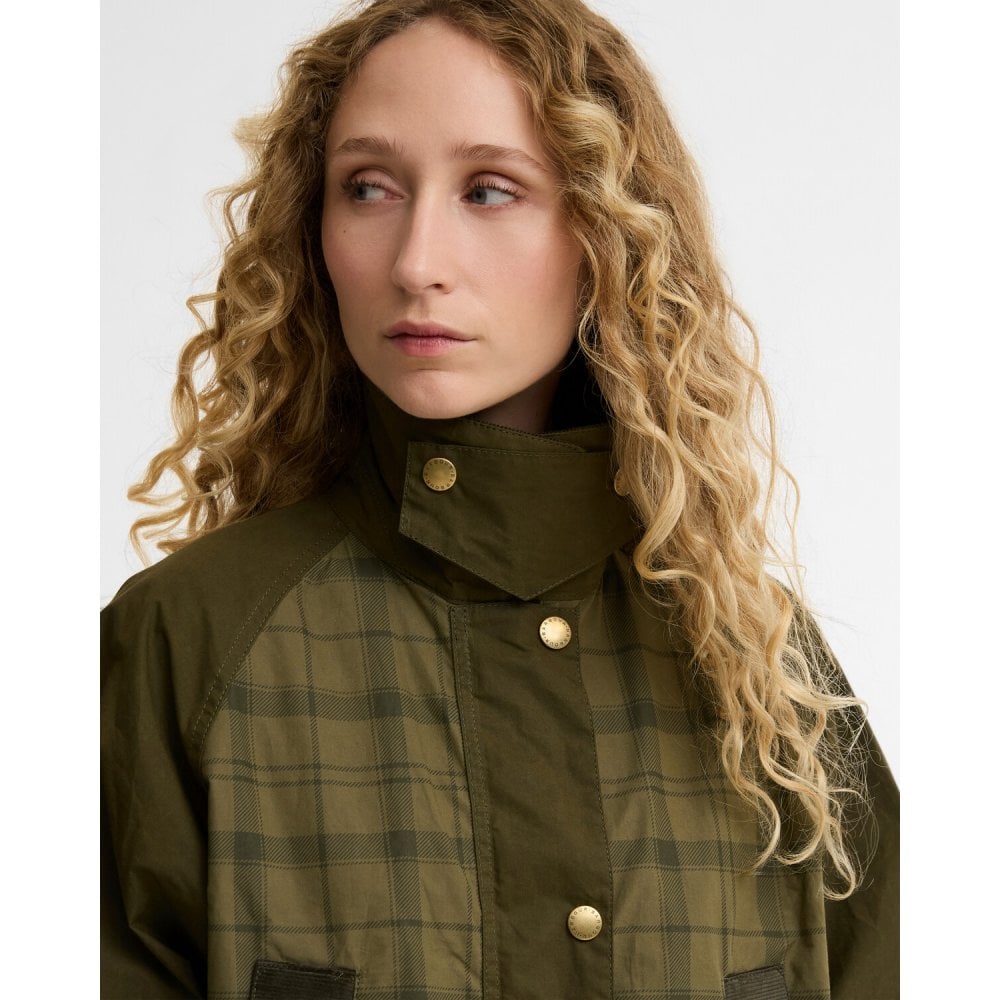 Modern Tartan Beadnell Casual Jacket - Dusky Green Tartan/Highland Olive