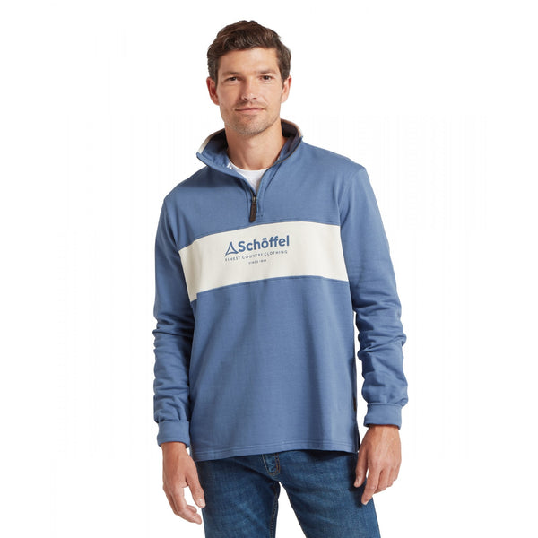 Trencrom Quarter Zip - Vintage Indigo/Stone