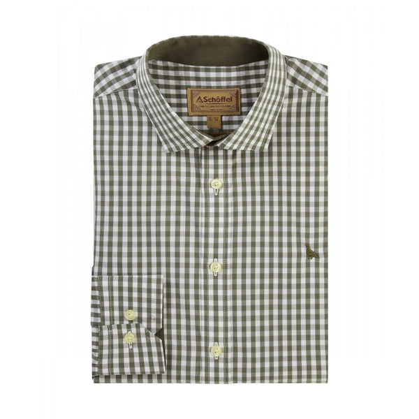 Thorpeness Tailored Shirt -Beetle Green Check