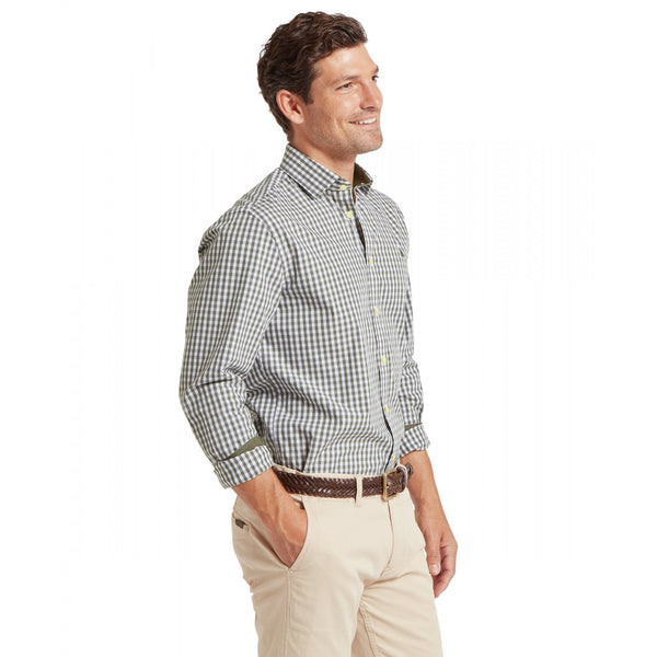 Thorpeness Tailored Shirt -Beetle Green Check
