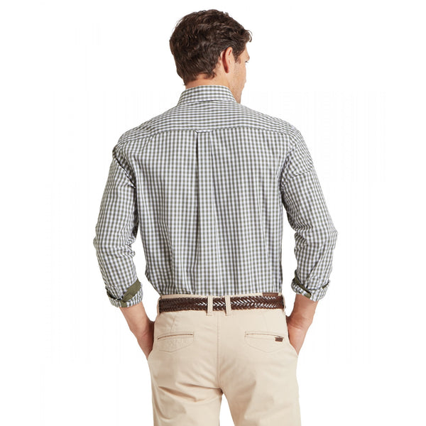 Thorpeness Tailored Shirt -Beetle Green Check