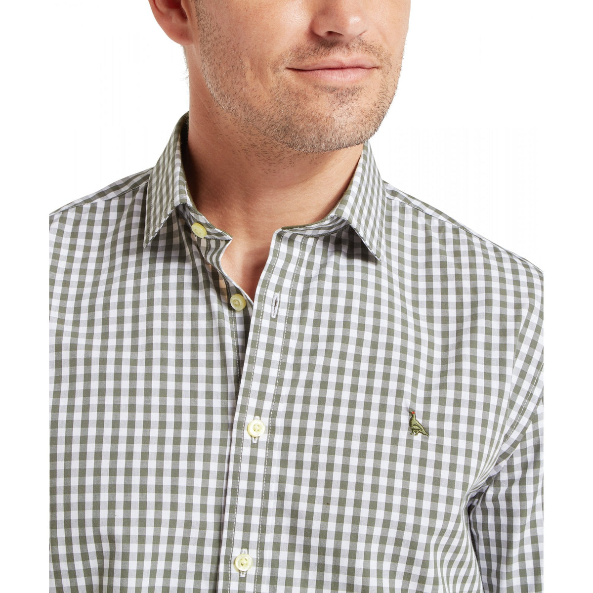 Thorpeness Tailored Shirt -Beetle Green Check