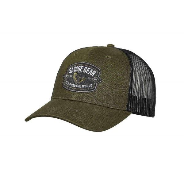 Badge Trucker Cap in Green