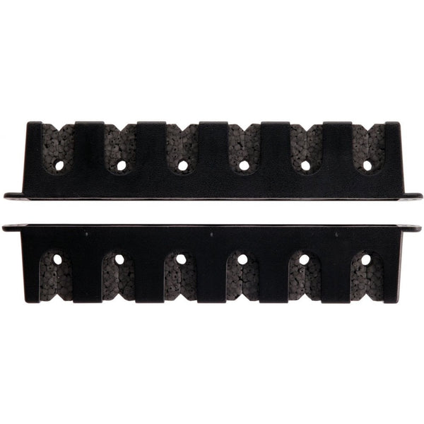 Horizonal 6 Rod Rack Black
