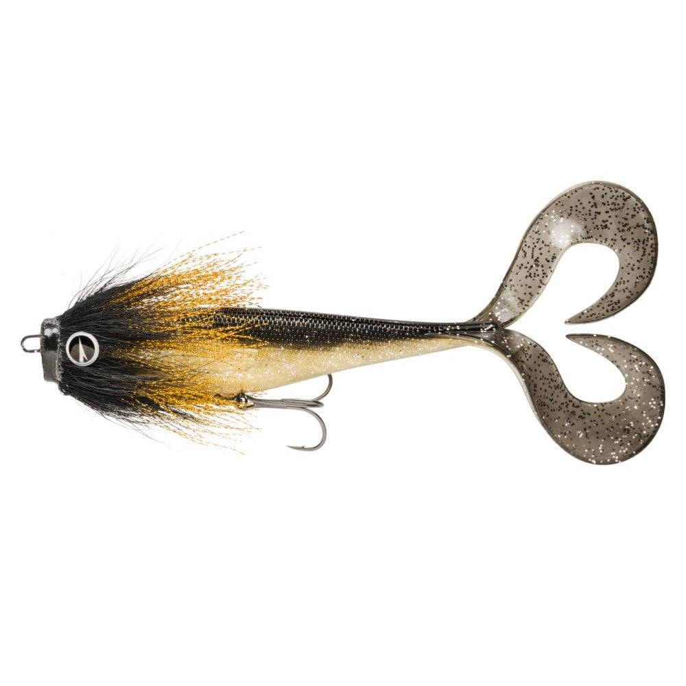 Soft Olio Pre-Rigged Lure in Black Widow Pattern