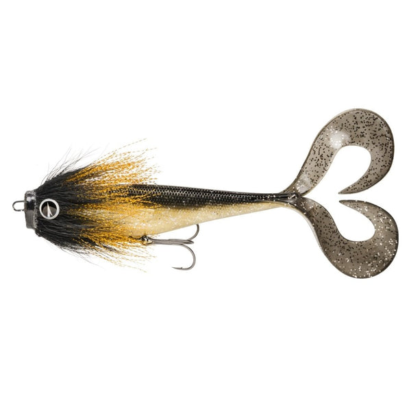 Soft Olio Pre-Rigged Lure in Black Widow Pattern