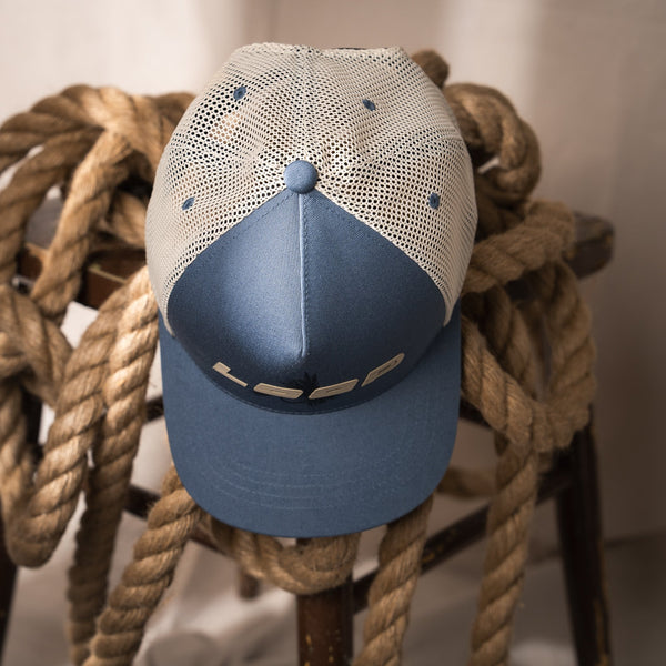 Fly Trucker Cap in Blue Grey