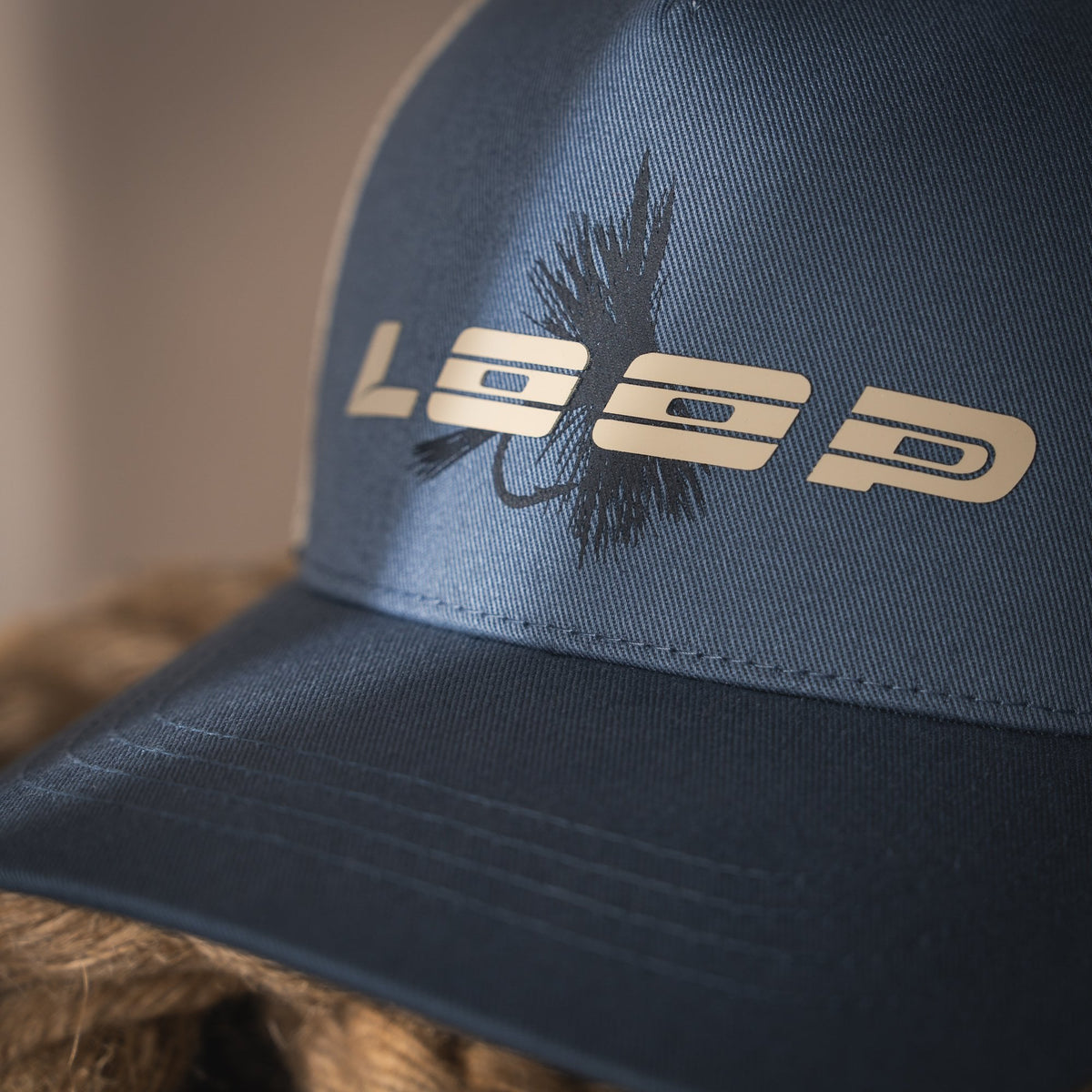 Fly Trucker Cap in Blue Grey