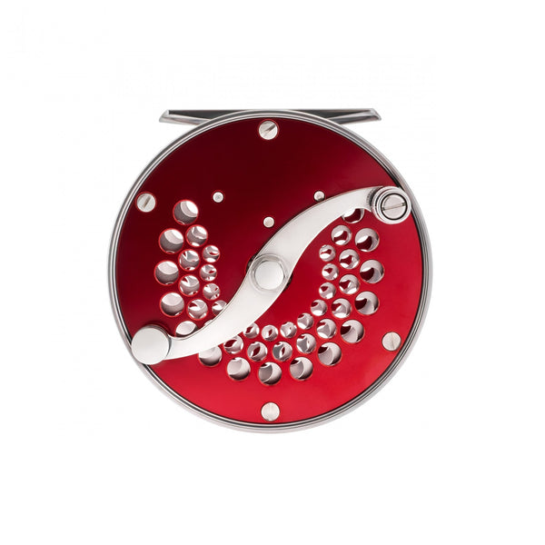 Classic Ported Plate Fly Reels in Dawn Red