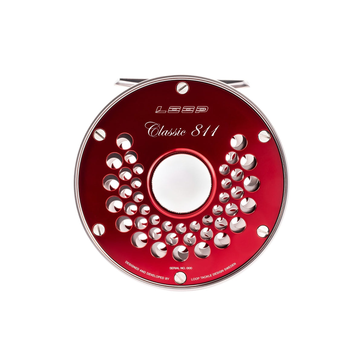 Classic Ported Plate Fly Reels in Dawn Red