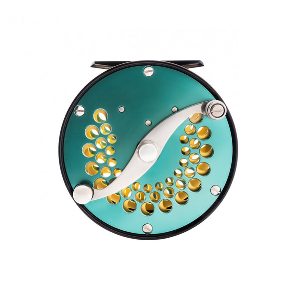 Classic Ported Plate Fly Reels in Aurora Turquoise