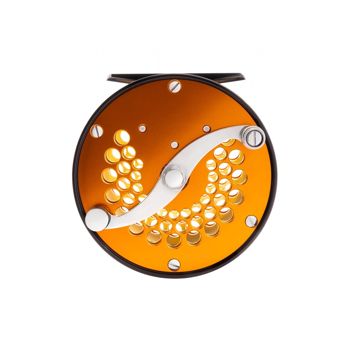 Classic Ported Plate Fly Reels in Fall Orange