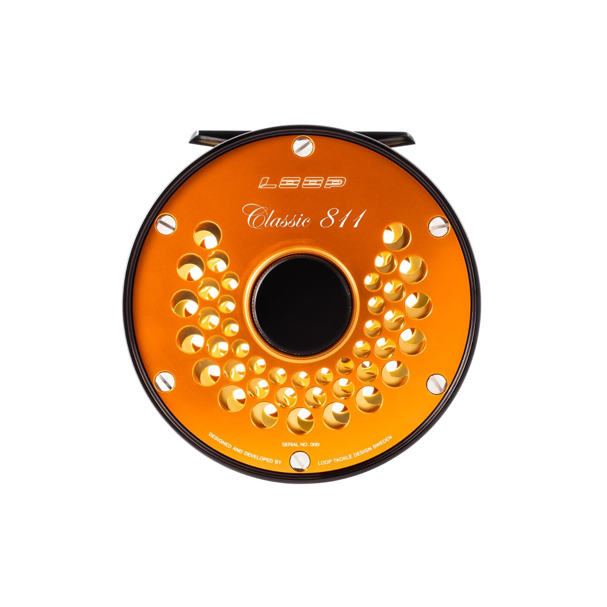 Classic Ported Plate Fly Reels in Fall Orange
