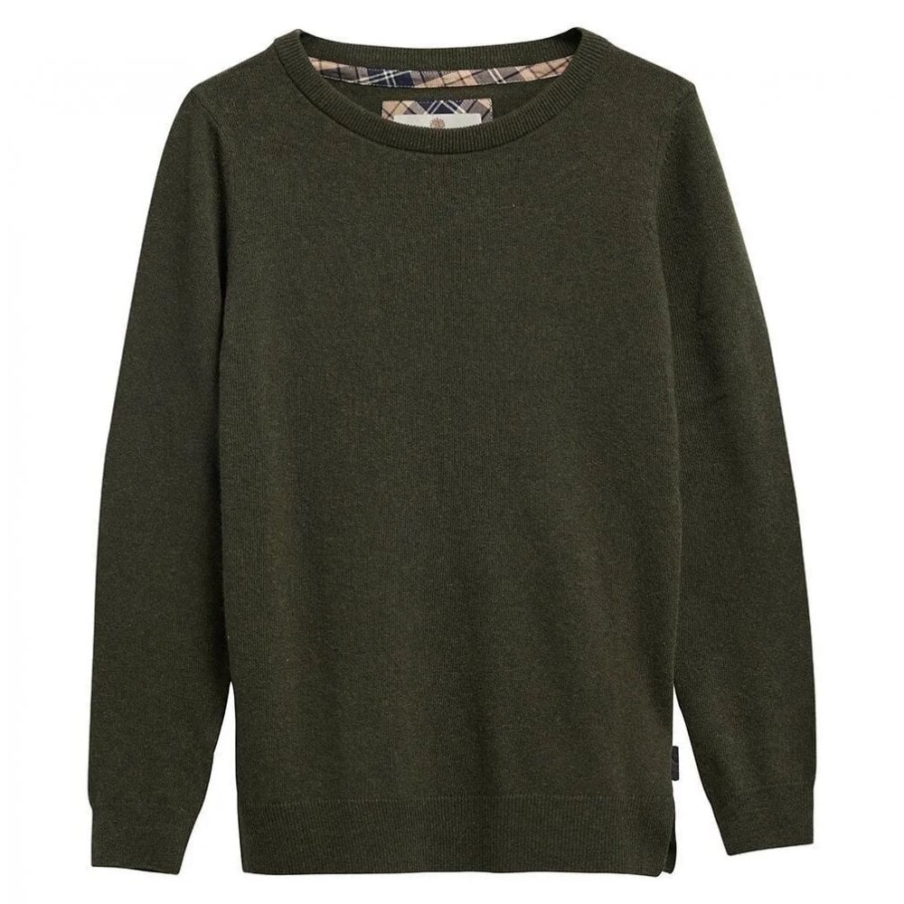 Pendle Crew Knitted Jumper - Olive