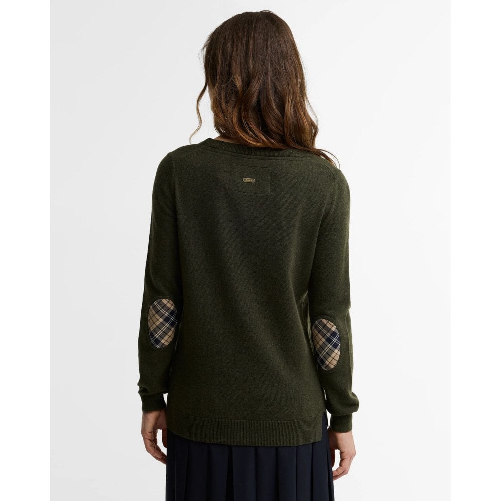 Pendle Crew Knitted Jumper - Olive
