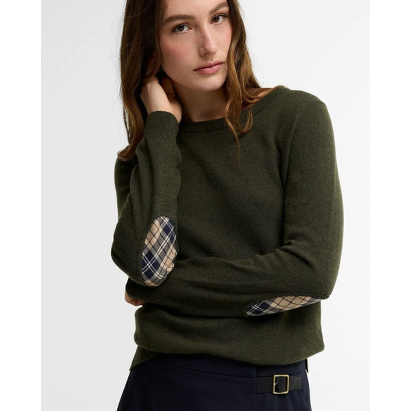 Pendle Crew Knitted Jumper - Olive