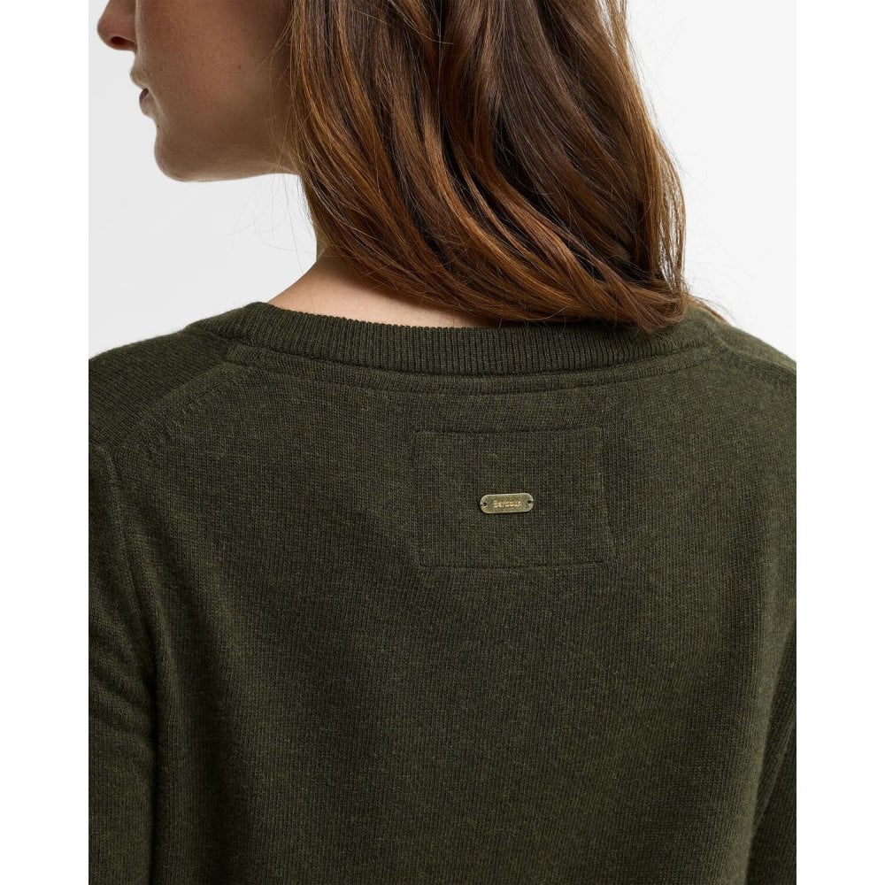Pendle Crew Knitted Jumper - Olive