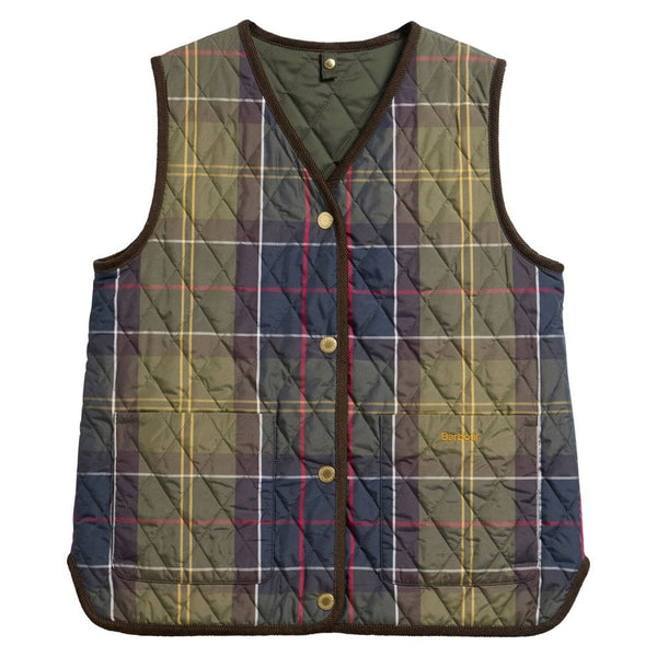 Tartan Reimagined Icons Reversible Tartan Quilted Liner - Olive/Classic