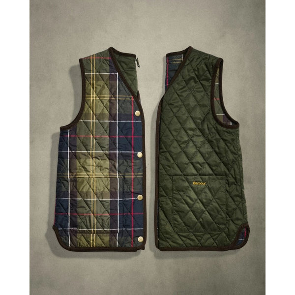 Tartan Reimagined Icons Reversible Tartan Quilted Liner - Olive/Classic