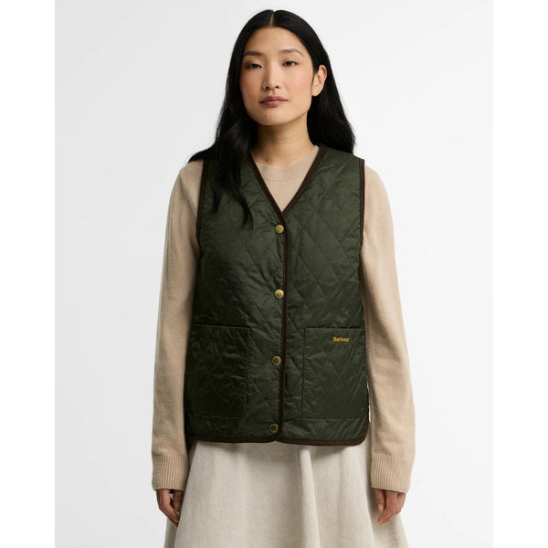 Tartan Reimagined Icons Reversible Tartan Quilted Liner - Olive/Classic