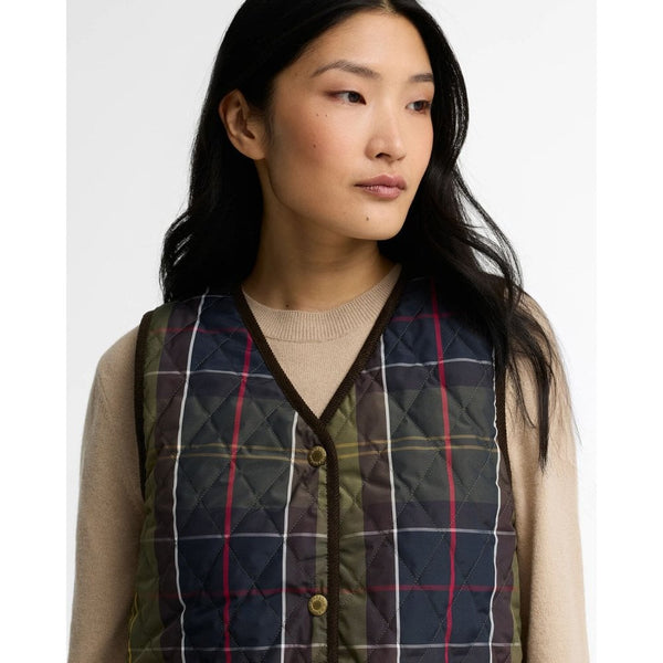 Tartan Reimagined Icons Reversible Tartan Quilted Liner - Olive/Classic