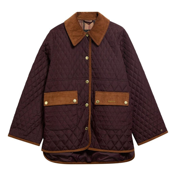 Whickham Quilted Jacket - Fig/Muted Tartan