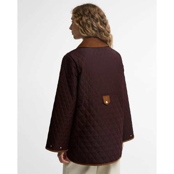 Whickham Quilted Jacket - Fig/Muted Tartan
