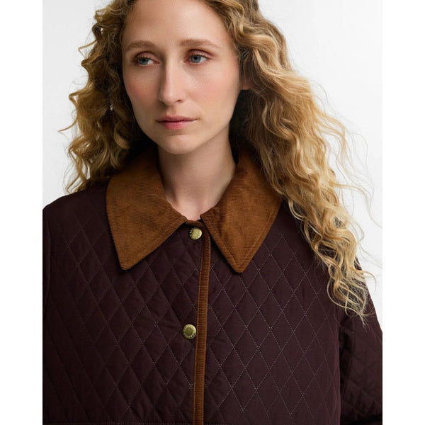 Whickham Quilted Jacket - Fig/Muted Tartan