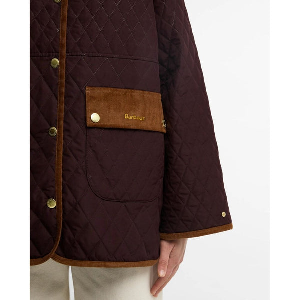 Whickham Quilted Jacket - Fig/Muted Tartan
