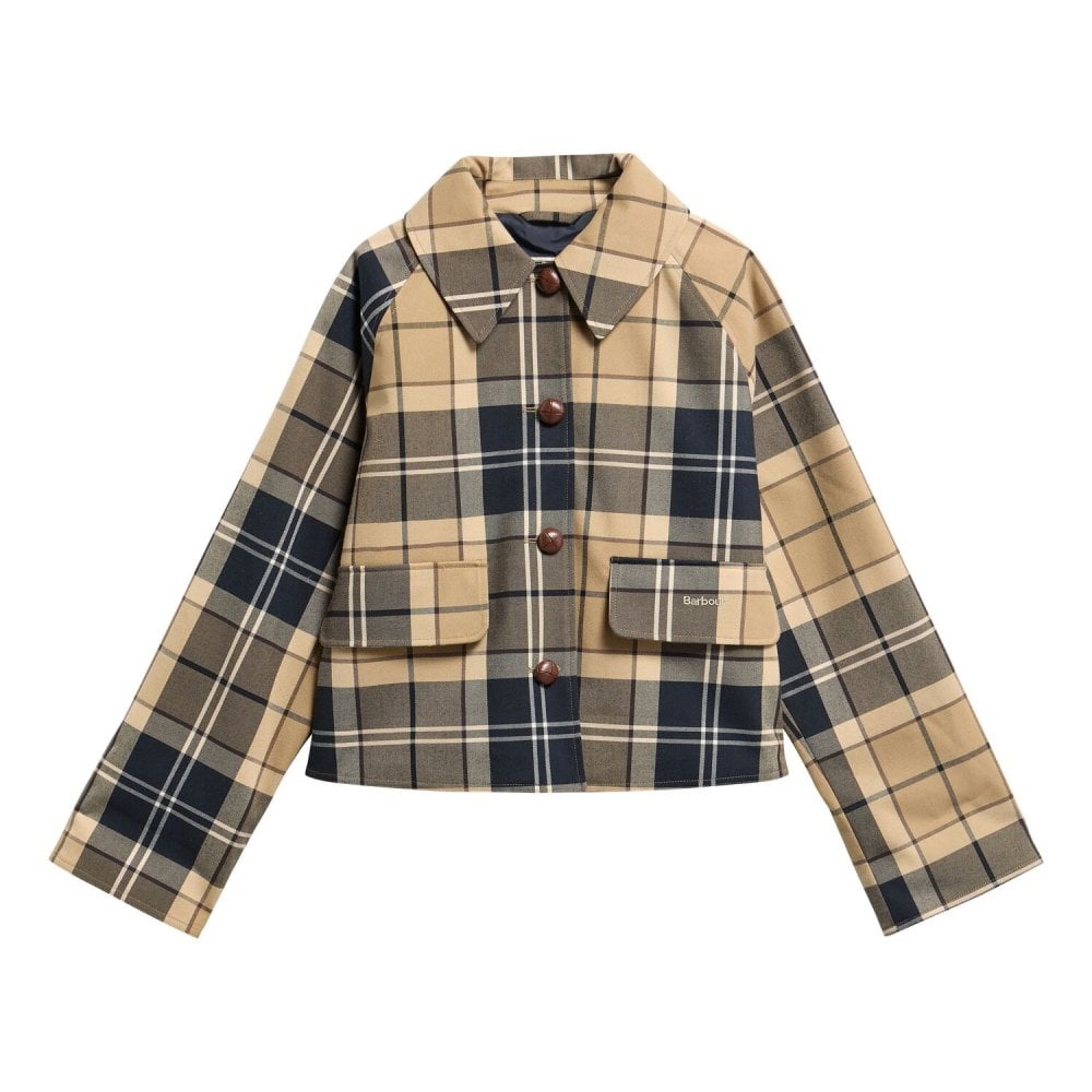 Delilah Checked Showerproof Jacket - Check Birchwood