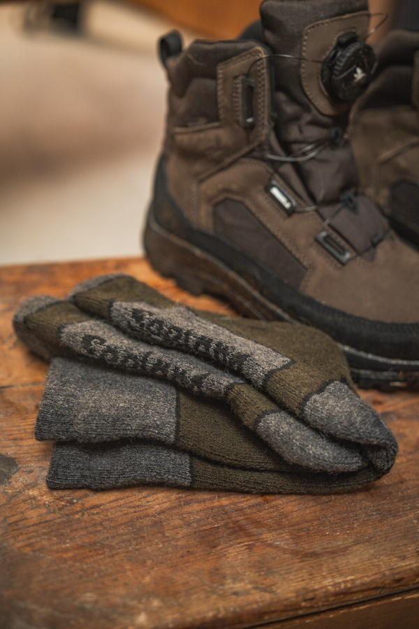 Field Thermo Sock - 2Pack - Pine Green Melange-Grey Melange
