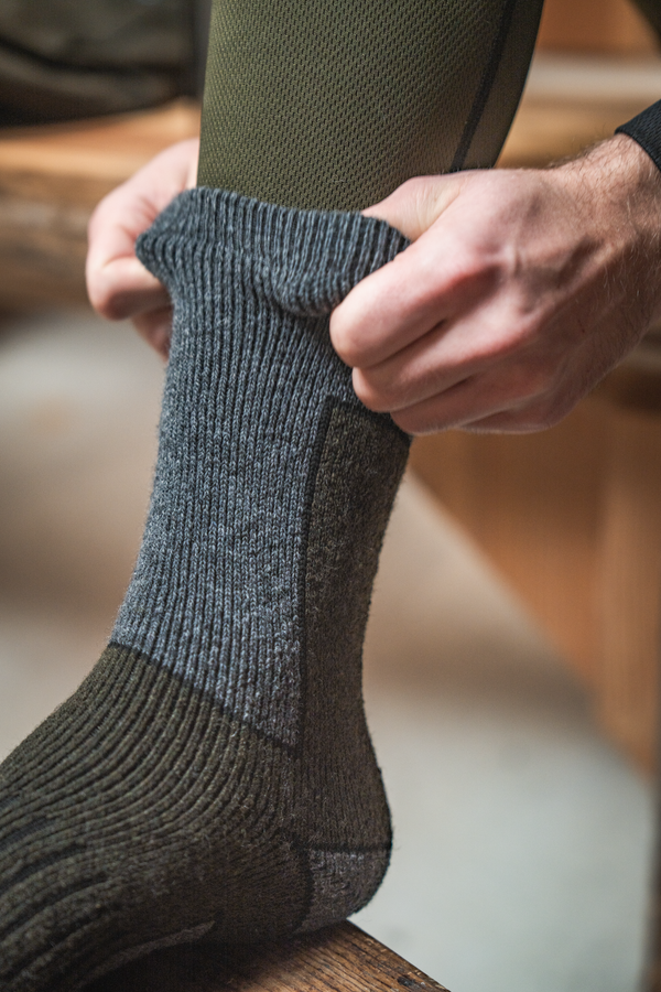 Field Thermo Sock - 2Pack - Pine Green Melange-Grey Melange