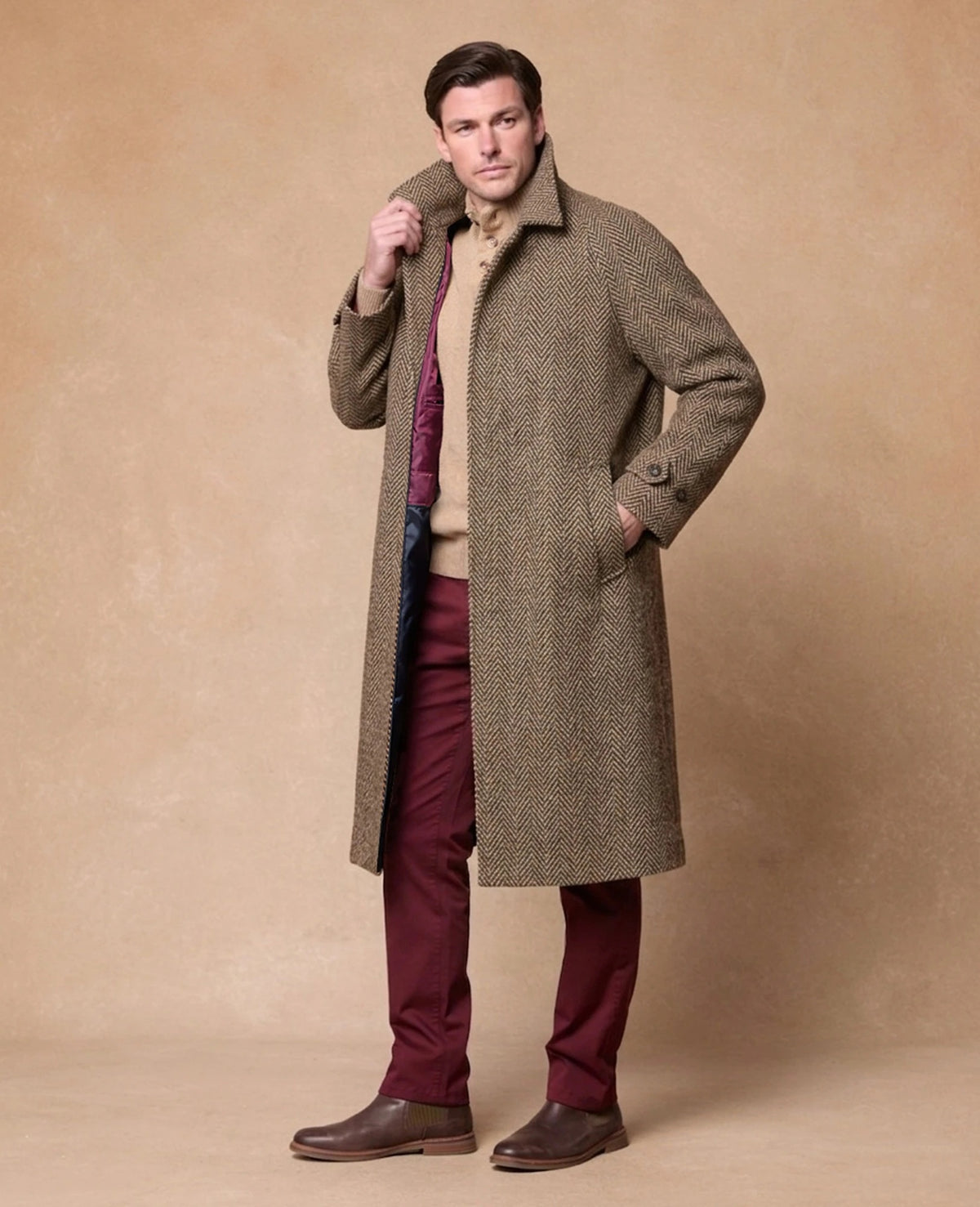 Corrib Donegal Tweed Overcoat