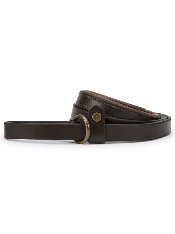 Riley 5ft Leather slip lead - Mahogany