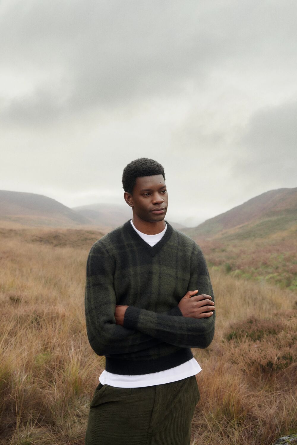 Hunham Tartan V-Neck Jumper