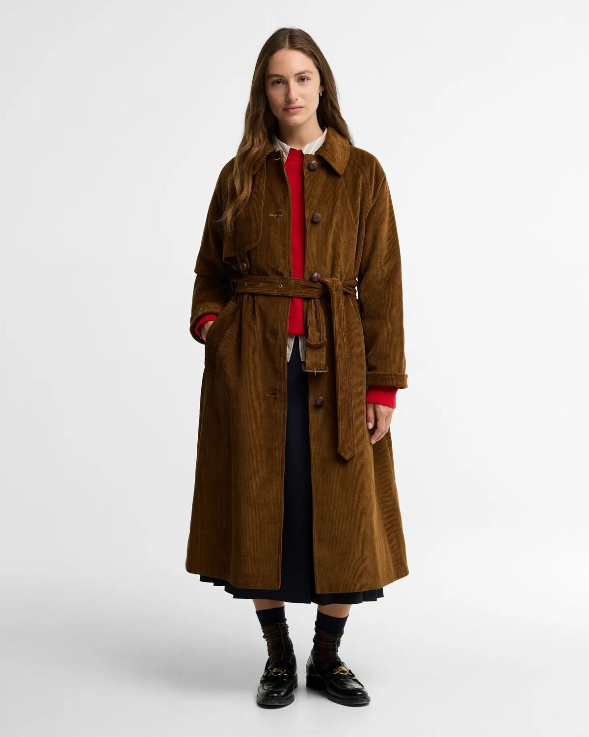 Antonella Cord Trench Casual Jacket