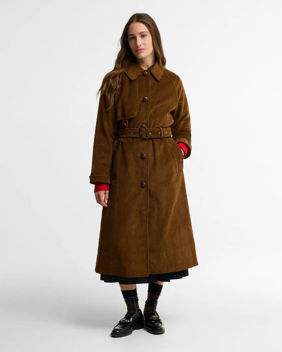 Antonella Cord Trench Casual Jacket