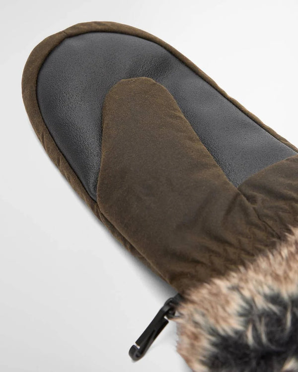 Fur Trim Mitt