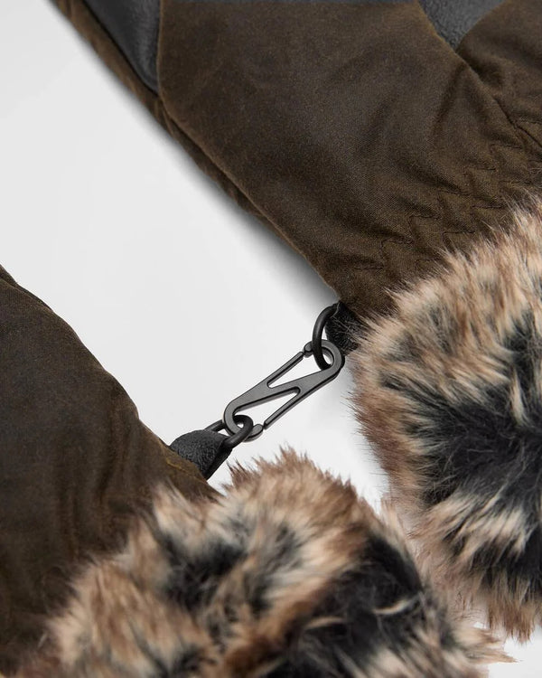 Fur Trim Mitt