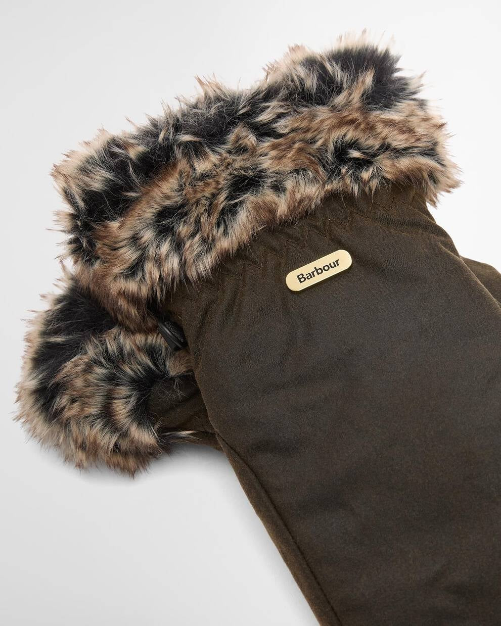 Fur Trim Mitt